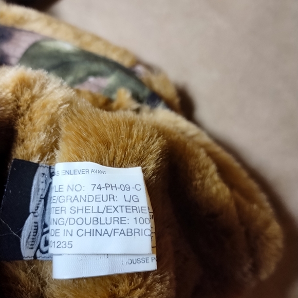 Ganja GKS Hunters Faux Fur Winter Hat In Camo Size Large - Picture 8 of 8